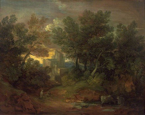 Woody Landscape with Building, 1769, Thomas Gainsborough