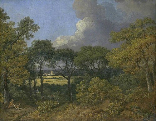 Wooded Landscape with a Peasant Resting, 1747, Thomas Gainsborough