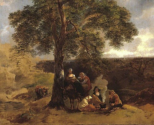 Landscape with Gipsies, 1753, Thomas Gainsborough