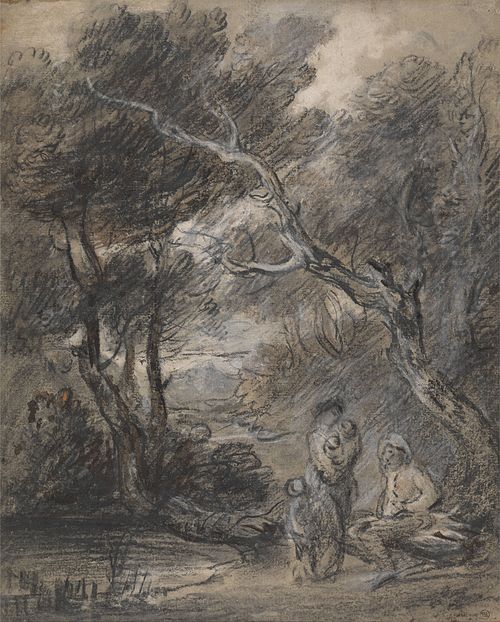 Wooded Landscape with Figures, 1788, Thomas Gainsborough