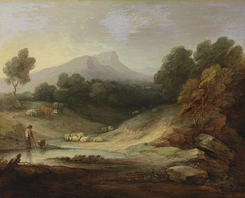 Landschaft mit Hirt und Herde, 1784, Thomas Gainsborough