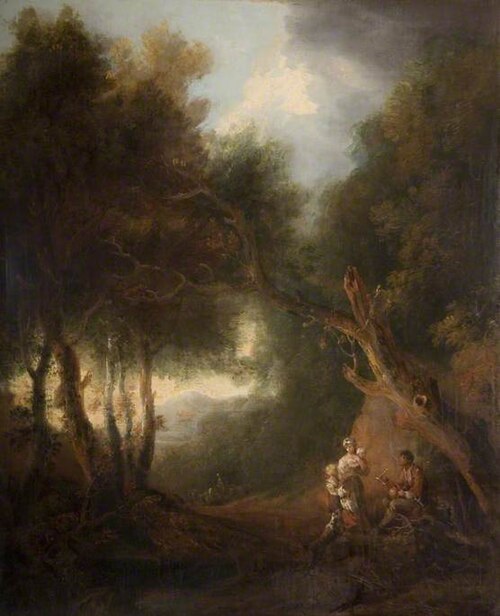 A Wooded Landscape - Autumn Evening, 1850, Thomas Gainsborough