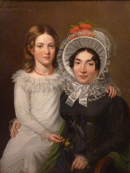 Portrait d'une mère et sa fille, 1818, Julie Philipault