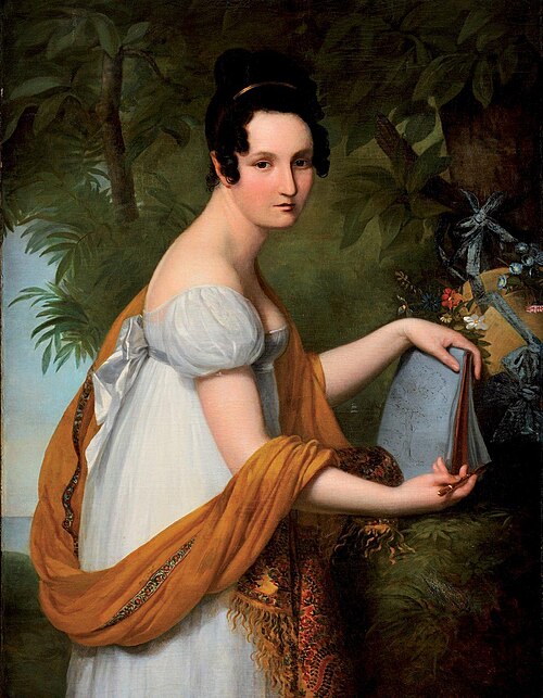 Portrait de jeune femme dessinant, 1817, Julie Philipault