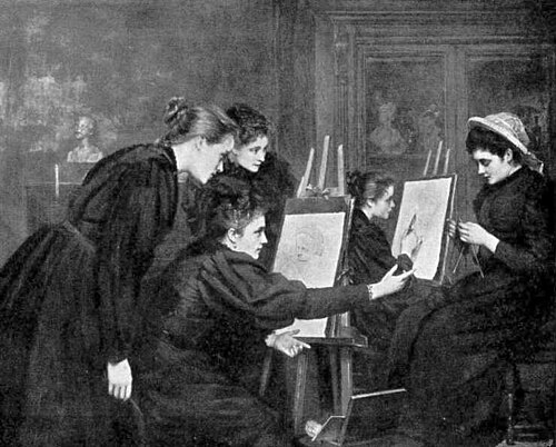 La Leçon, 1894, Joséphine Houssay