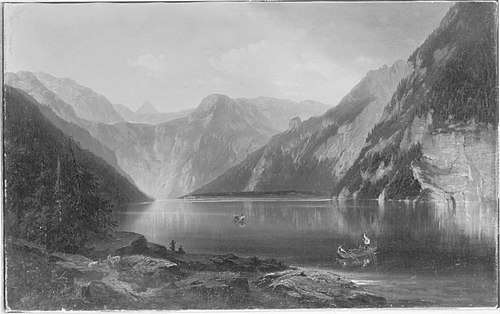 Der Königssee vom Malerwinkel aus, 1872, Carl Waagen