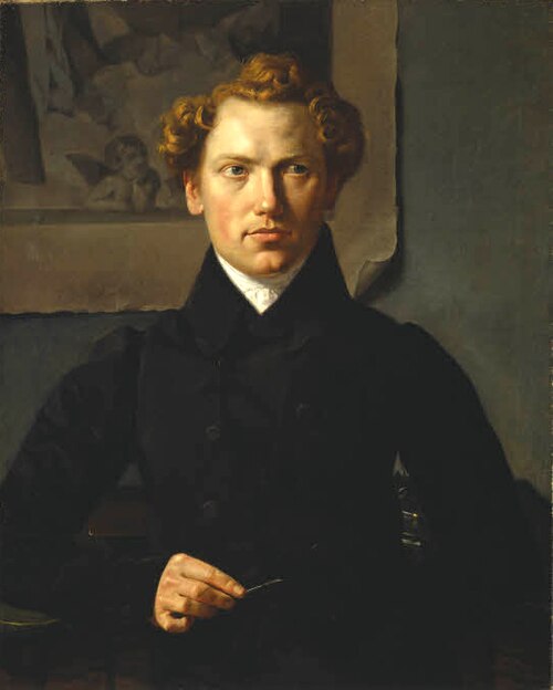 Portrait of a Copperplate engraver, 1834, Ferdinand Tellgmann