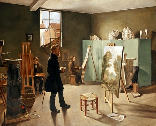 In the Studio, 1834, Ferdinand Tellgmann