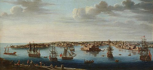 View of the left side of the Grand Harbour, taken from Valletta, from Fort Ricasoli to the heights o, , Alberto Pullicino