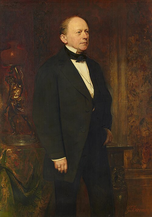 Bildnis des Ministers Rudolph von Delbrück, 1875, Gottlieb Biermann