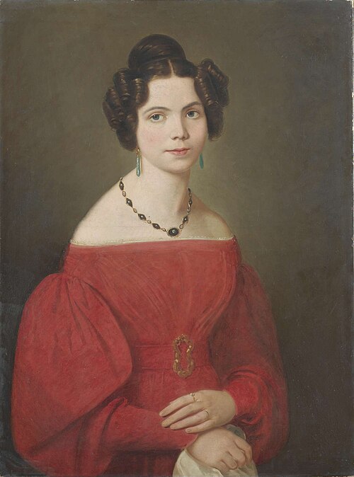 Portrait of Franziska Schier, 1835, Karl Christian Aubel