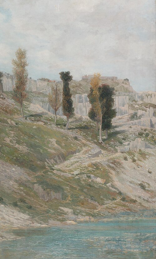 Felsenlandschaft bei St. Canzian, 1897, Karl Mediz