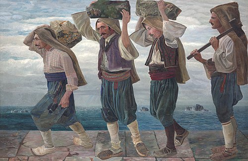 Die Steinträger von Ragusa, 1898, Karl Mediz