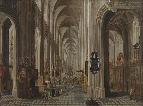 Interior of the St. Peter's Church, Leuven, 1667, Wolfgang de Smet