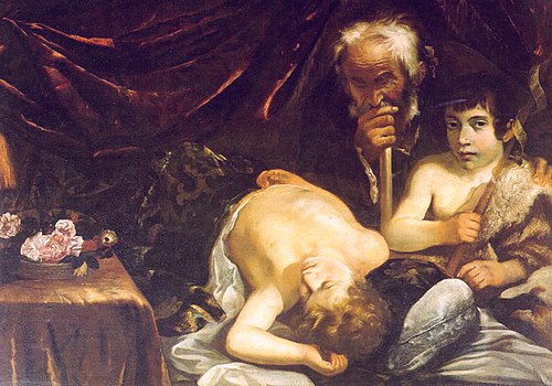 L'Enfant Jésus endormi, Saint Jean-Baptiste et Zacharie, 1635, Benedetto Zalone
