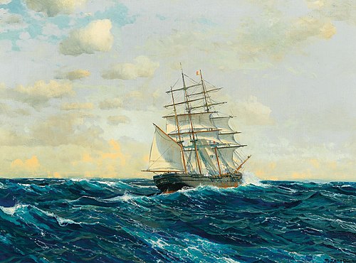 Three-Master on the High Seas, 1939, Zeno Diemer