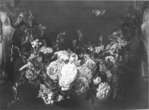 Flower Garland with Butterfly, 1652, Michaelina Woutiers