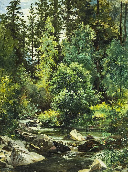 Forest river, 1900, Ivan Chichkine