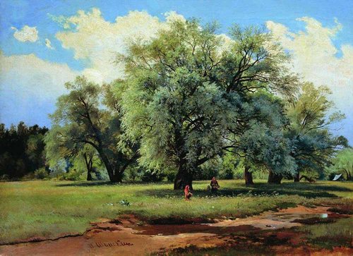 Willows Lit Up by the Sun, 1870, Ivan Chichkine