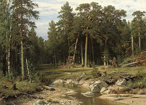 Mast Pine Forest in Viatka Province, 1889, Ivan Chichkine