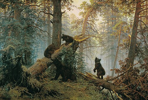 Un matin dans une forêt de pins, 1889, Ivan Chichkine