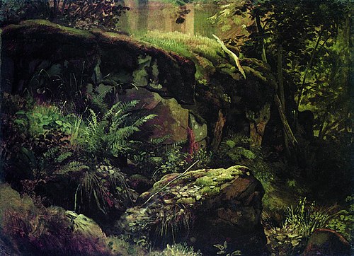 Stones in the Forest. Valaam, 1859, Ivan Chichkine