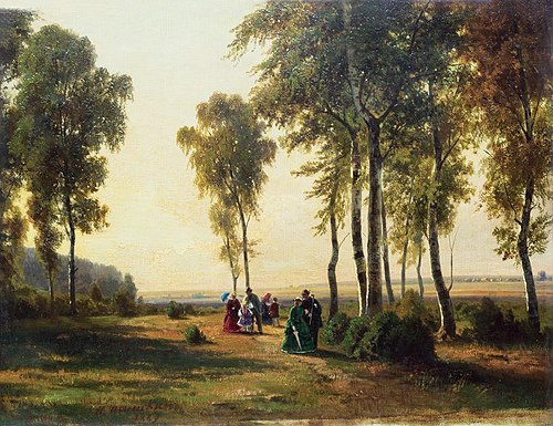 Landscape with Walking, 1869, Ivan Chichkine