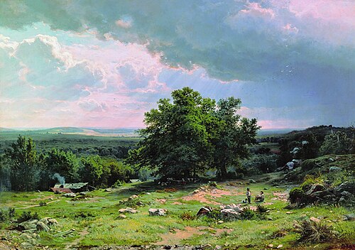 View near Dusseldorf, 1865, Ivan Chichkine