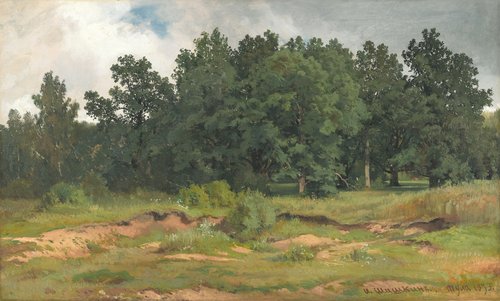 Oak Wood in a Gray Day, 1873, Ivan Chichkine