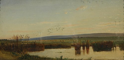 Marshland at Sunset, 1861, Ivan Shishkin