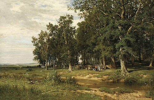 Mowing in an Oak Grove, 1874, Ivan Shishkin