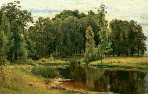 Pond in the old park, 1898, Ivan Chichkine