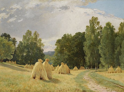 Haystacks. Preobrazhenskoe, 1890, Ivan Chichkine