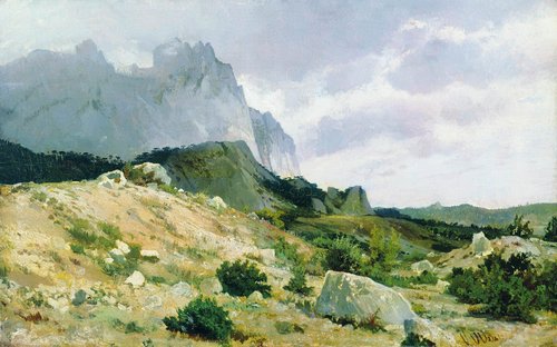 The rocky landscape, 1889, Ivan Chichkine