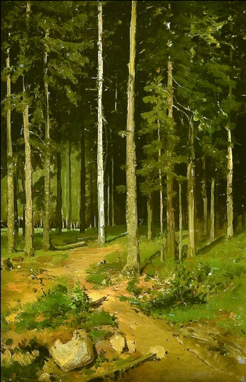 Road in the Forest, 1900, Ivan Chichkine