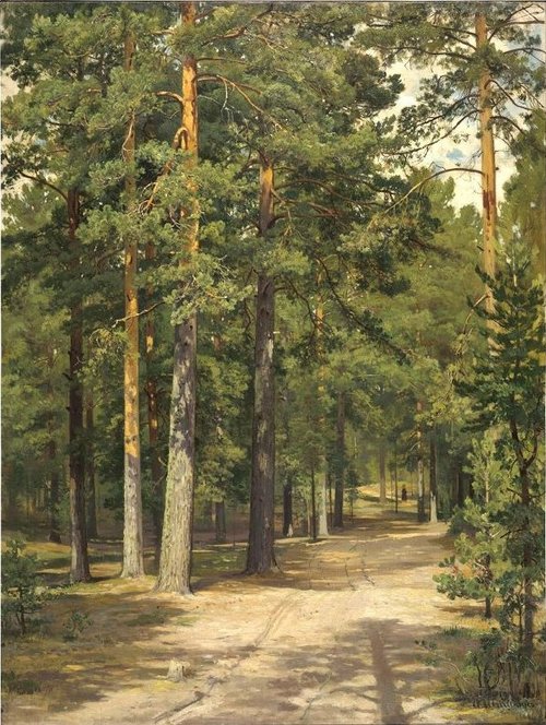 Road in the Pine Forest, 1885, Ivan Chichkine
