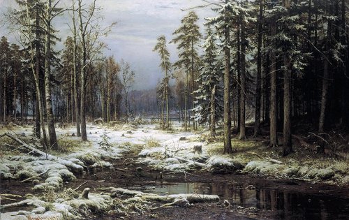 First Snow, 1875, Ivan Shishkin