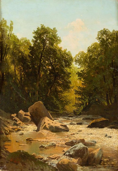 Stream in the Forest, 1900, Ivan Chichkine