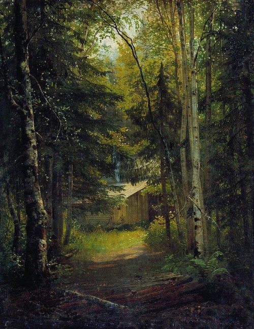 The hut in the forest, 1870, Ivan Chichkine