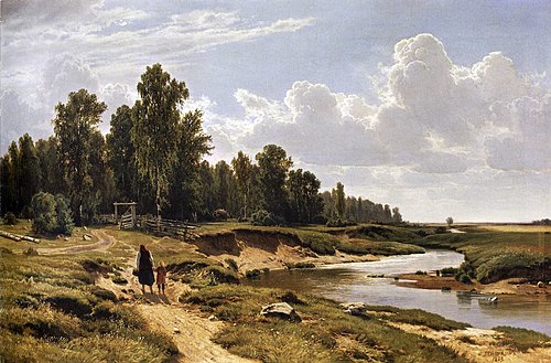 Ligovka River in Konstantinovka, near St. Petersburg, 1869, Ivan Chichkine