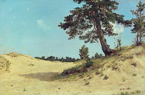 Pine tree in the sand, 1884, Ivan Chichkine