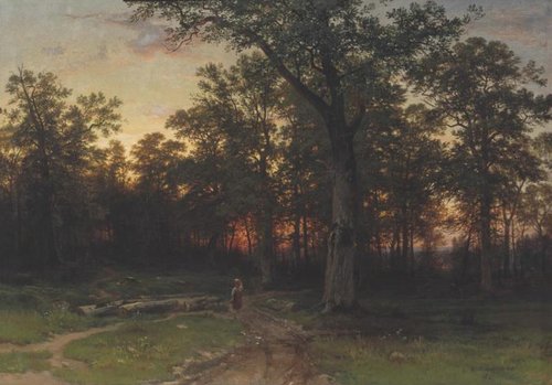 Forest in the evening, 1868, Ivan Chichkine