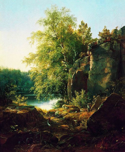 View on the island of Valaam, 1858, Ivan Shishkin