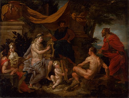 The Music Competition of Pan and Apollo (The Music Competition of Apollo and Silenus), 1690, Godfried Maes