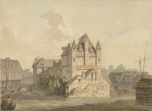 The End of the Ruin'd Bridge at Rouen, 1778, Samuel Davis