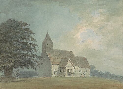 Church with a Wooden Belfry - one of three versions, , Samuel Davis