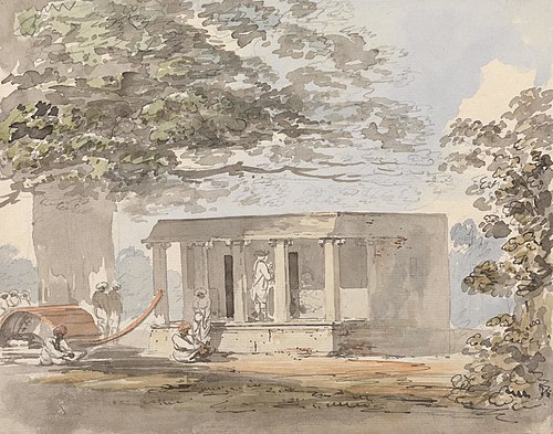 A European Gentleman Entering a Bungalow in India, , Samuel Davis