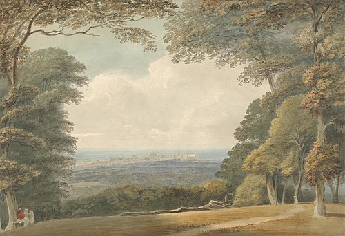 Distant View of Windsor Castle, , Samuel Davis