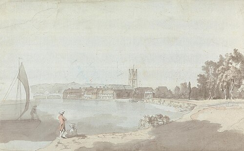 West Country Town by a River, , Samuel Davis