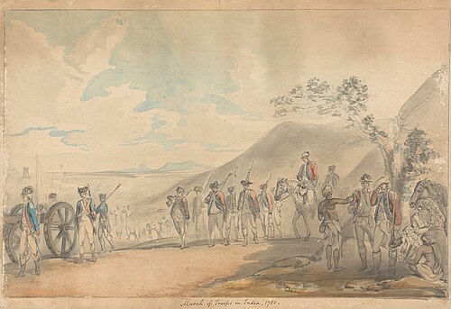 March of Troops in India, 1780, Samuel Davis